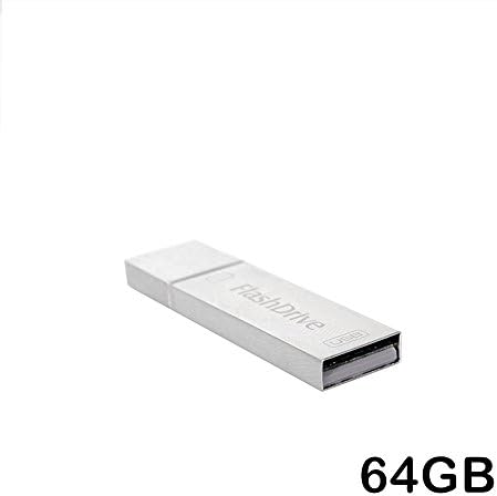 LEZI USB Flash Drive for iPhone USB 3.0 with Lightning Connector External Storage Memory Expansion for iPhone iPad iPod Android Phone Computers (Slim Silver 64G)