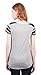 Ultra Game NBA Chicago Bulls Womens Box Out Varsity Stripe Tee Shirt, Heather Gray, Medium
