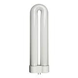 Sunlite 05170-SU FUL40T8/BL 40-watt FUL 4-Pin Single U-Shaped Twin Tube Compact Fluorescent Plug-in GX10Q Base Light Bulb, Black Light