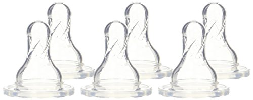 Dr. Brown's Original Nipple, Level 1 (0m+), 6-Pack