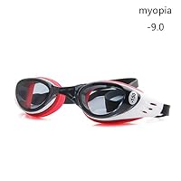 Sunny-Aha Swim Goggles Swimming Pool Anti-Fog Hd 100% Silicone Diving Glasses Kids with Box,Red 900