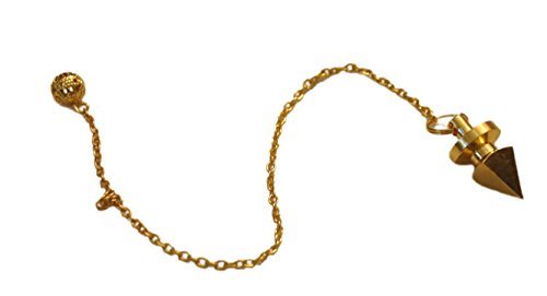 Jet International New Gold Plated Metal Pendulum Healing Dowsing NaturalMetaphysical Spiritual Answers