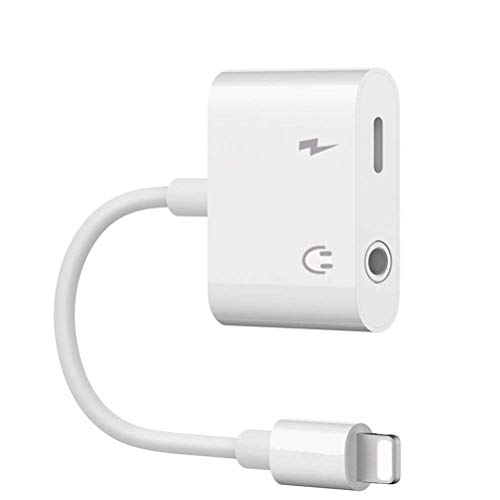Headphone Adapter for iPhone Charger Jack AUX Audio 3.5 mm Jack Adaptor for iPhone Adapter Splitter Earphone Compatible with iPhone 10 XR Xs Max 8Plus 10 Dongle Accessory Connector for iOS 10.3 higher