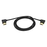 SinLoon 90 Angle HDMI Cable Gold Plated High Speed Right & Left Degree HDMI Male to Male Adapter Cable Supports Ethernet, 3D and Audio Return(HDMI R-HDMI L,1m) (1M)
