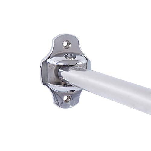 TENOVEL Rust Proof Curved Shower Curtain Rod, Adjustable Curved Shower