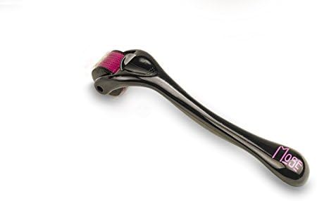 Derma Roller Kit 0.5 mm 540 Titanium Micro Needle Tool for Collagen Induction Therapy, Wrinkles, Hyperpigmentation, Pores, Scars, and Hair Loss - Includes Free Case with Sticker of Needle Size