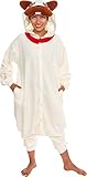 Silver Lilly Unisex Adult Pajamas - Plush One Piece Cosplay Pug Animal Costume