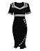 SENFLOCO Womens Vintage Pinup Wiggle Dress Work Business Party Cocktail Dress