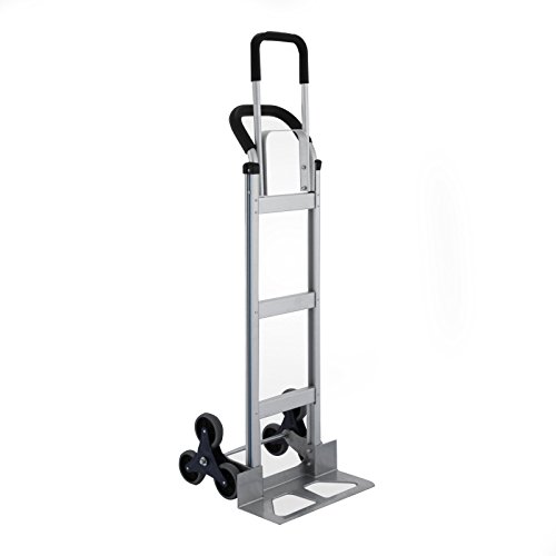 Z-bond Aluminum Hand Truck 2 In 1 Folding Hand Trucks 550LBS Stair Climbing Hand Truck 60 Inch Aluminum Hand Cart Dolly Heavy Duty 6 Wheel