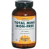 Country Life Target Mins Iron-free Total Mins Multi-mineral Complex, 120-Count