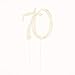 Ella Celebration 70 Cake Topper for 70th Birthday or Anniversary - Silver Rhinestone Metal Number Party Decoration (Rose Gold)