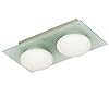 Ranex Badkamerplafondlamp mat glas, IP44, warm wit incl. 2x40W LM