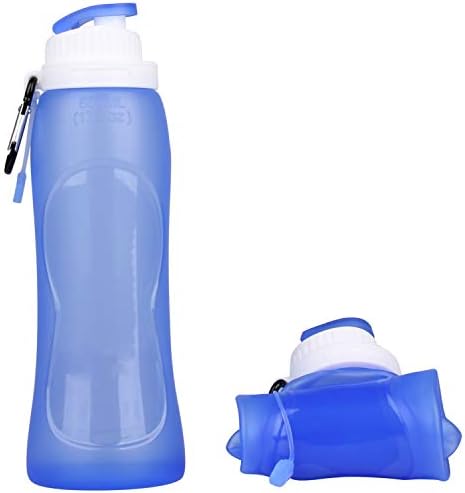 KCOGOO Water Bottle Collapsible Silicone Water Bottles Especially Good for Outdoor Sports Fitness Camping Hiking Travel