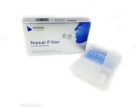 ANOVEI Nose Nasal Filters (Ultra defense) Reduce Pollen, Dust, Dander, and Mold Allergens Allergy, Air Pollution PM2.5(3 Filter Frames and 6 Pairs of Replacement Filters) (S)