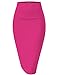 Womens Pencil Skirt for Office Wear KSK43584X 1139 FUCHSIA 2X