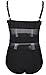 Eternatastic Women's Summer One-Piece Monokini Swimsuit Swimwear Plus Size Black XXL