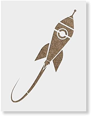Rocket Ship Stencil - Reusable Stencils for Painting - Mylar Stencil ...
