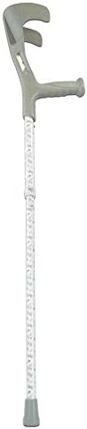 Charming Canes Adjustable Lightweight Folding Forearm Single Crutch (Gray Floral)