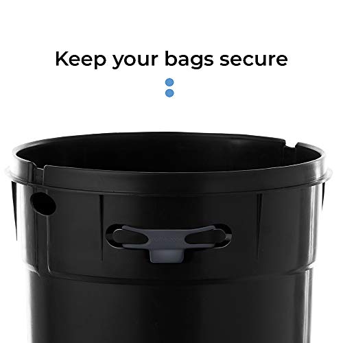 Home Zone Living 8 Gallon Kitchen Trash Can, Round Stainless Steel