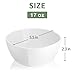 DOWAN 17oz Porcelain Bowls - 4 Packs, White, Unique Square and Round Style