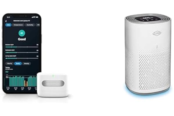 Amazon Smart Air Quality Monitor with Clorox Smart Air Purifiers for Home, True HEPA Filter, Works with Alexa Medium Rooms up to 1,000 Sq Ft