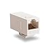 VCE UL Listed CAT6 Keystone Coupler, RJ45 Female to Female Insert Coupler, 8P8C Network Keystone Inline Jack (White) 2 Pack
