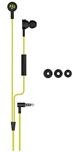 BlackBerry WS-510 Premium Stereo Headset 3.5mm - Black/Yellow - Retail Packaging