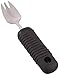 Sammons Preston Sure Grip Spork, Stainless Steel Spoon and Fork Utensil with Thick Rubber Handle, Comfortable and Easy to Hold Silverware for Weak Grasp, 7