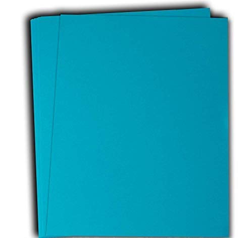 Hamilco Colored Cardstock Scrapbook Paper 8.5" x 11" Dodger Blue Color Card Stock Paper 50 Pack