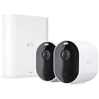 Arlo Pro 3 - Wire-Free Security 2 Camera System | 2K with HDR, Indoor/Outdoor, Color Night Vision, Spotlight, 160° View, 2-Way Audio, Siren | Works with Alexa | (VMS4240P)