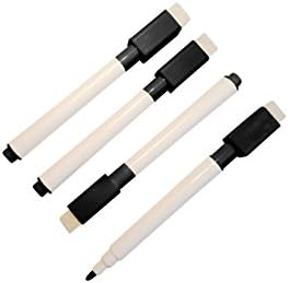 4 Black Liquid Chalkboard Markers with Built-In Eraser By Label Me Chalk