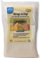 Bulk Buy: Pellon Interfacing (2-Pack) Wrap N Zap 100% Natural Cotton Batting 45'X36' WZ-45 by Pellon Interfacing