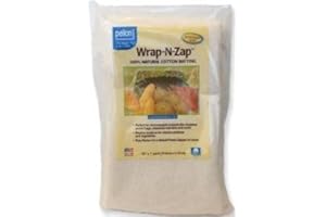 Pellon Interfacing Bulk Buy (2-Pack) Wrap N Zap Pure Natural Cotton Batting 45 inch x 36 inch WZ-45