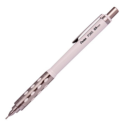 Pentel Automatic Mechanical Pencil P365-spx 0.5mm Anti-slip Grip Metal (White)