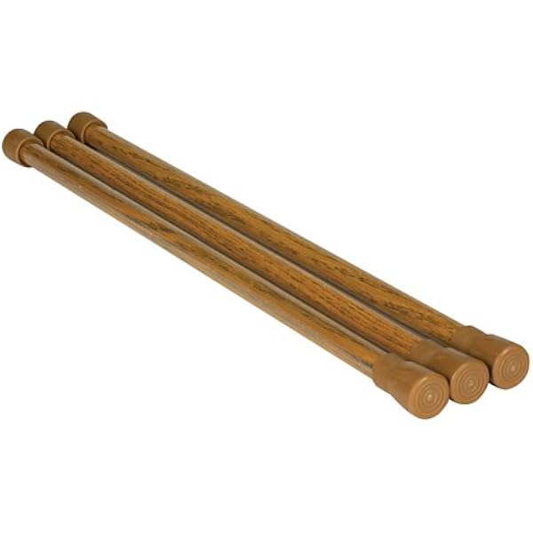 Amazon Com Camco 28 Rv Refrigerator Bars Holds Food And Drinks In Place During Travel Prevents Messy Spills Spring Loaded And Extends Between 16 And 28 Oak Finish 3 Pack 43823 Automotive
