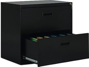 Staples 2 Drawer Lateral File Cabinet Black Letter 30 W 52141