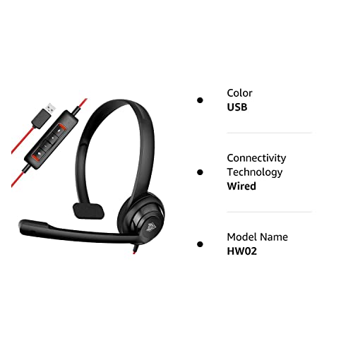NUBWO USB Headset with Microphone Noise Cancelling &Audio Controls