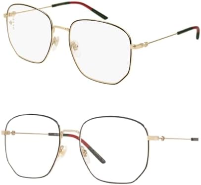 Amazon.com: Gucci Octagonal Eyeglasses GG0396O 001 Gold/Black