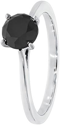 プリズムジュエル 1 50カラット ラウンドブラックダイヤモンド ソリティアリング Townofgreenwood Org