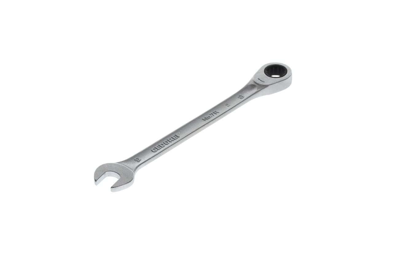GEDORE Open-ended spanner with ring ratchet, AF 10 mm, Flat, Bi-hex, UD profile, Spanner, 7 R 10