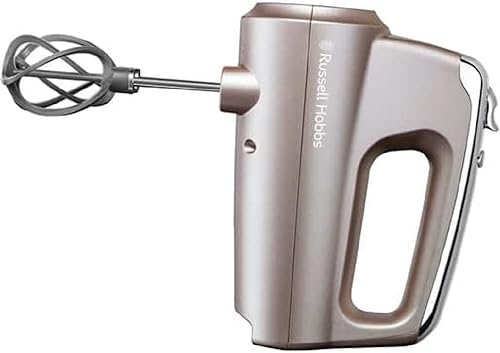 Russell Hobbs Electric Kitchen Mixer [Ultra Power] Swirl (2 Propeller Whisks, 2 Kneader Hooks, 1 Balloon Whisk, Dishwasher-Safe, 5 Speed, Turbo, Easy, 350W) Beater 25892-56
