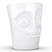 TASSEN Porcelain Mug with Handle, Tasty Face Edition, 11 oz. White (Single Coffee Mug) Coffee Cup