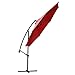 Offset umbrella 10 Ft Cantilever Patio Umbrella Outdoor Market umbrellas with cross base (Red)