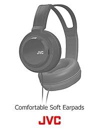 JVC HARX300   Auriculares de diadema ajustables, color negro Cable sobre la oreja N A