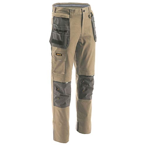 Caterpillar Men's H2O Defender Trouser Pants, Dark Sand-Graphite, 42/34