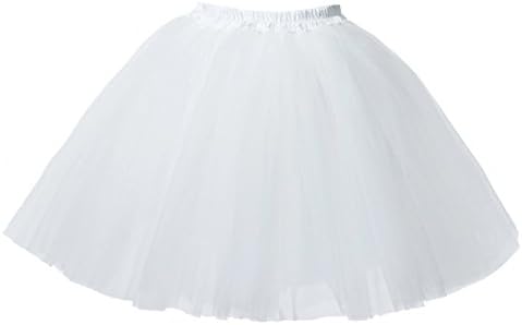 Dobeans Women's Mini Tutu Ballet 3 Layer Ruffle Frilly Petticoat Skirt