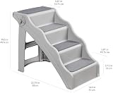Amazon Basics Foldable Dog Steps Grey 60.7 x 40.9 x 50.2 cm view 4
