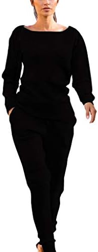 Tomatoa Womens Tracksuit Set Ladies Autumn Winter Slim Sexy Fintess Casual Long Sleeve 2 PCS Sportswear Set Ladies Joggers Active Sport Blouse Tops Pants Sets