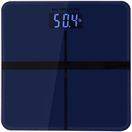 YOOSKE Digital Body Weight Bathroom Scale Easy Read Backlit LCD Display, 180kg/400lb Precision Measurements with Non Slip Design Step-On Balance Scale (2 Batteries Included)