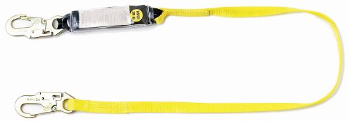 Guardian Fall Protection 01215 4-Foot Single Leg Shock Absorbing Lanyard